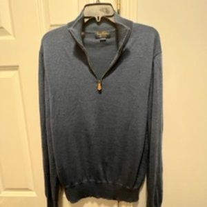 Brooks Brothers large 100% saxxon wool navy sweater